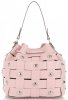 Vittoria Gotti Modna Torebka Skórzana Unikatowy Shopper Made in Italy Pudrowy Róż
